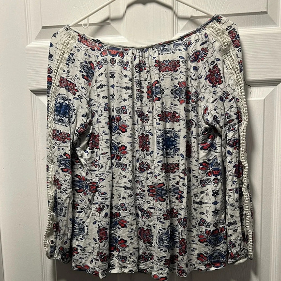 Lucky Brand White Floral Crochet Peasant Size Small - Picture 7 of 7